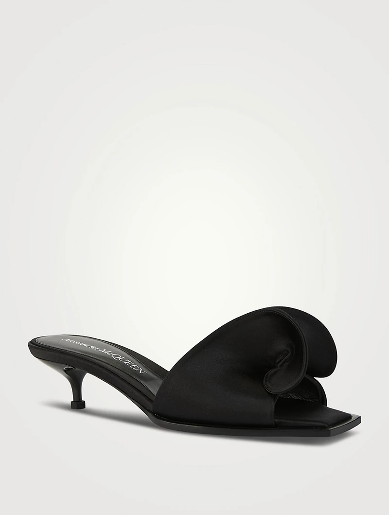 Swirl Satin Mules