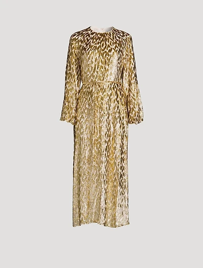 Odina Silk Lurex Long Dress