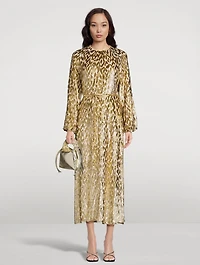 Odina Silk Lurex Long Dress
