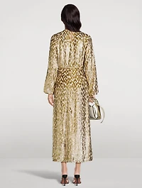 Odina Silk Lurex Long Dress