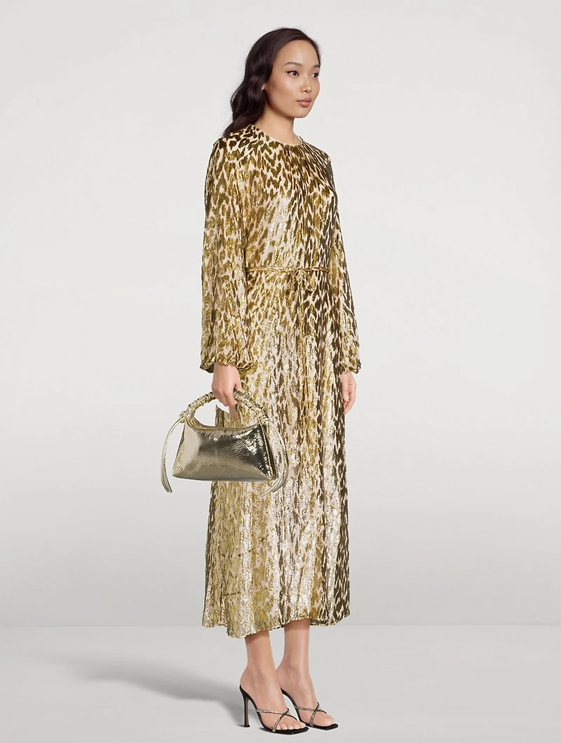 Odina Silk Lurex Long Dress