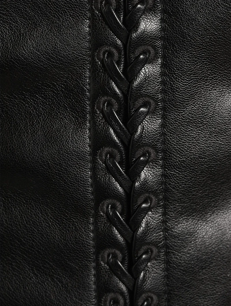 Remmie Faux Leather Mini Dress
