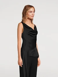 Ronnie Asymmetric Satin Top