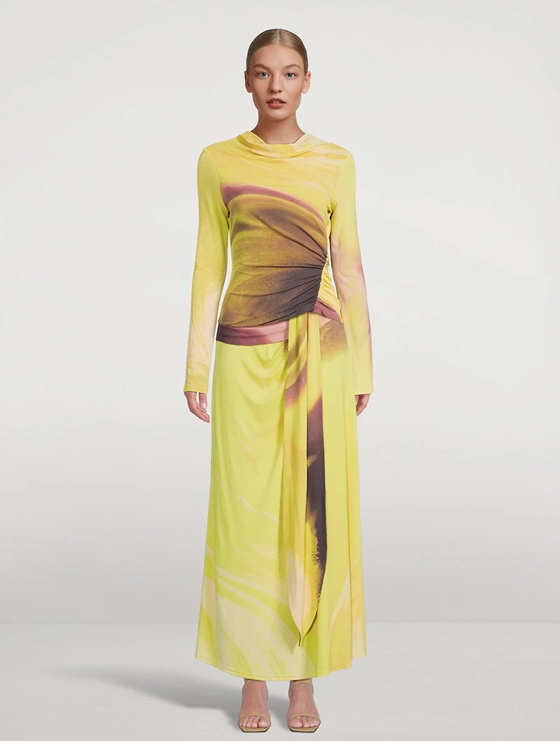 Anika Midi Skirt Luminary Print