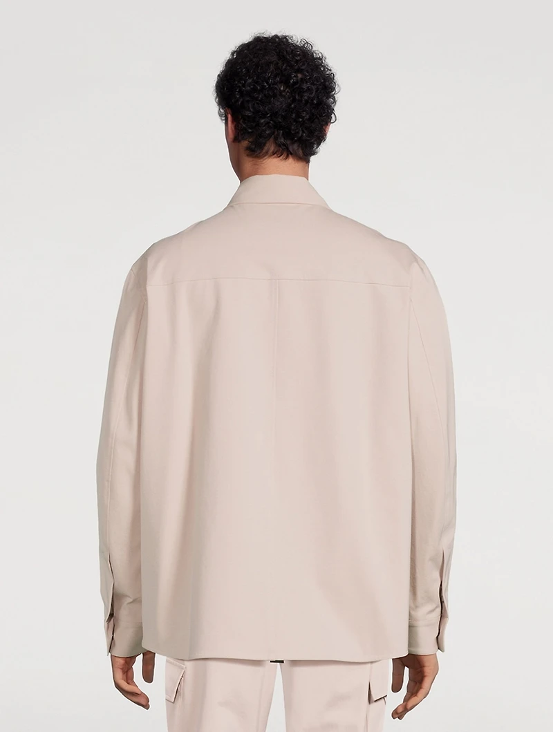 Technical Cotton-Blend Overshirt