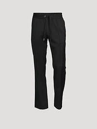 Wool-Blend Straight-Leg Pants