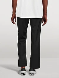 Wool-Blend Straight-Leg Pants