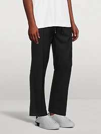 Wool-Blend Straight-Leg Pants