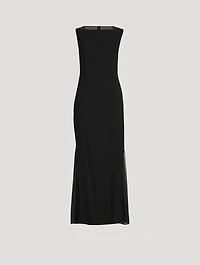 Sheer-Back Maxi Dress