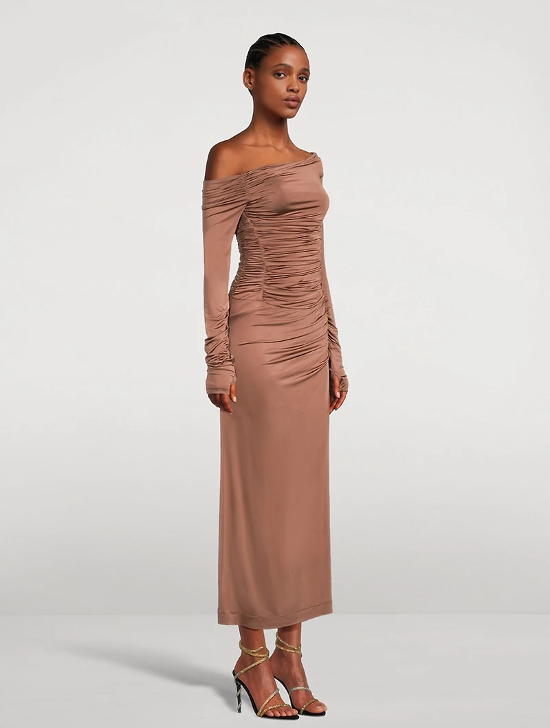 Off-The-Shoulder Maxi Dress
