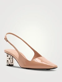 G Cube Patent Leather Slingback Pumps