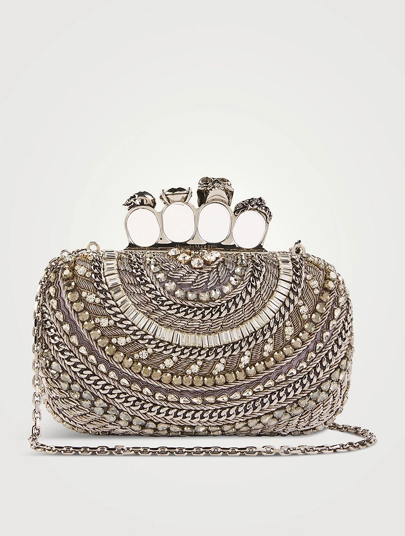 Knuckle Embellished Clutch