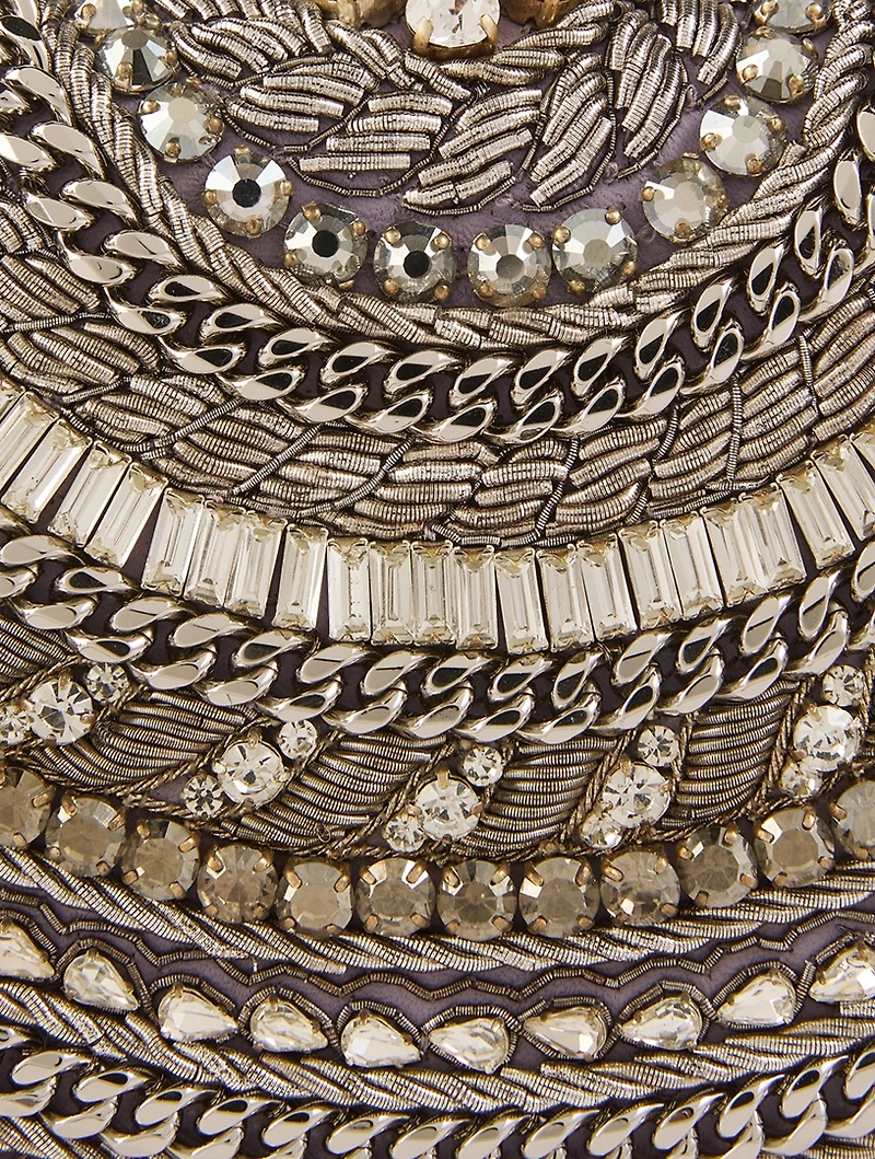 Knuckle Embellished Clutch