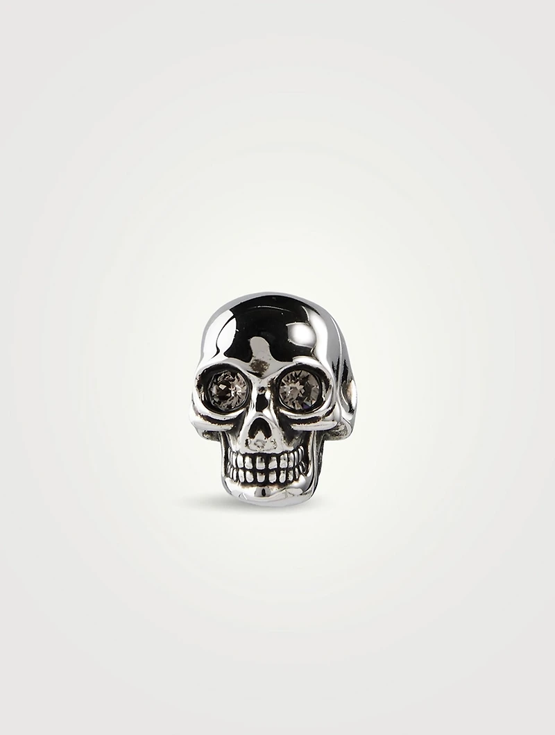 Medium Skull Metallic Top Handle Bag