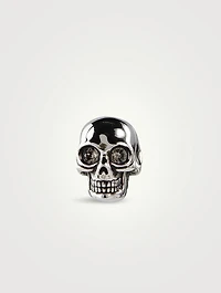 Medium Skull Metallic Top Handle Bag