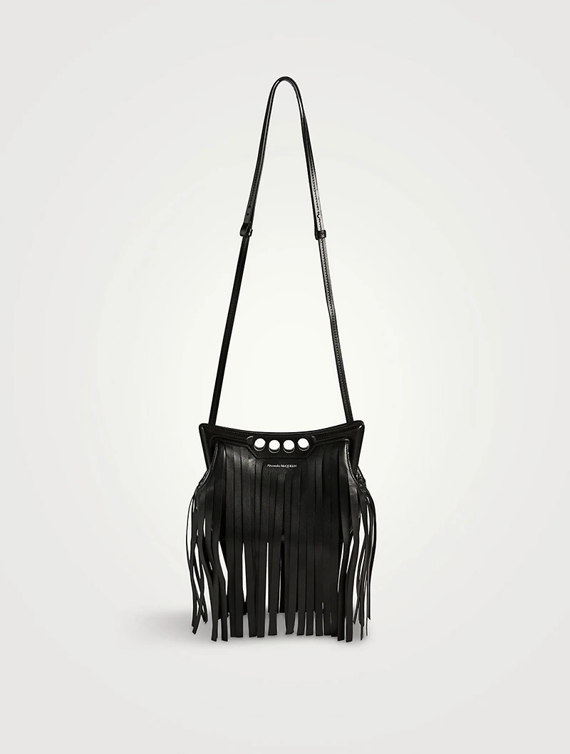 Mini Peak Fringe Leather Crossbody Bag