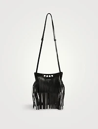 Mini Peak Fringe Leather Crossbody Bag