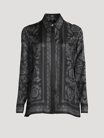 Silk Shirt Barocco Print