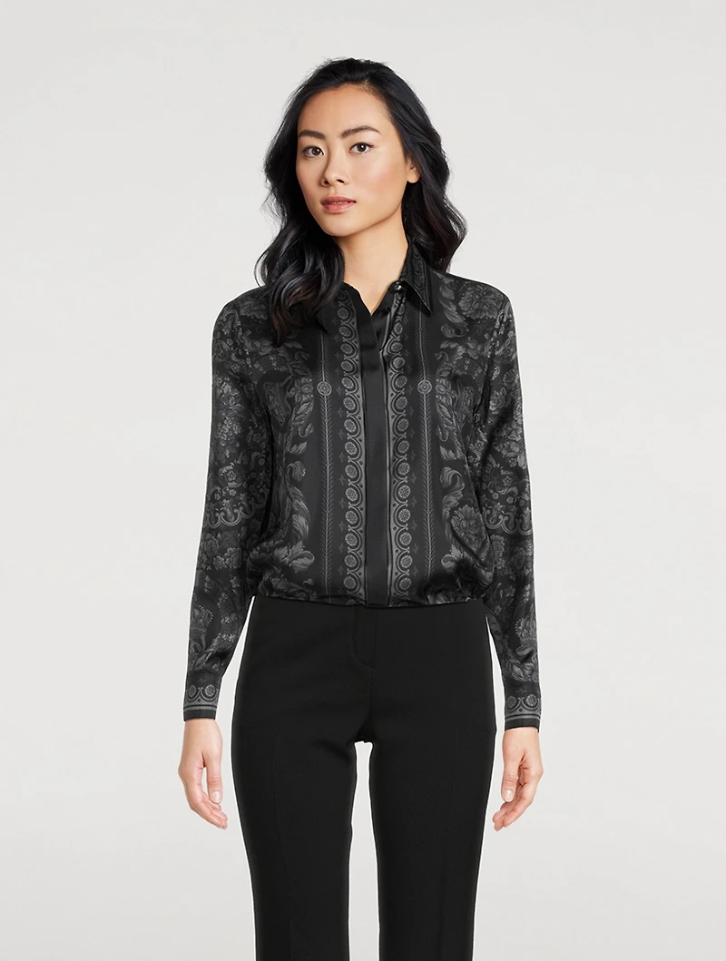 Silk Shirt Barocco Print