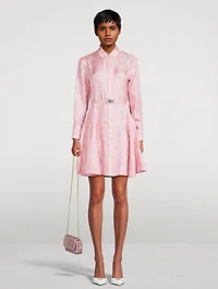 Belted Silk Shirt Dress Barocco Print