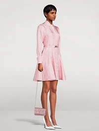 Belted Silk Shirt Dress Barocco Print