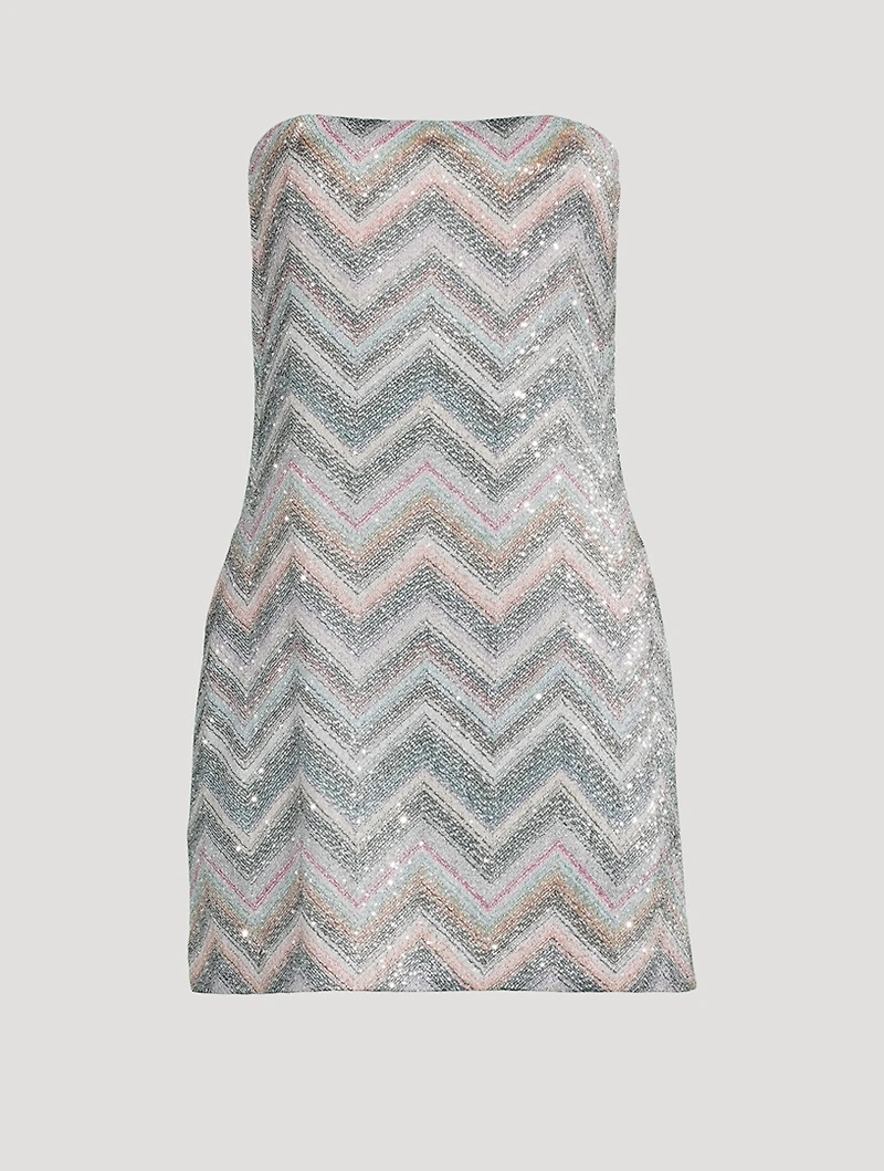 Sequin Strapless Mini Dress