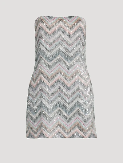 Sequin Strapless Mini Dress