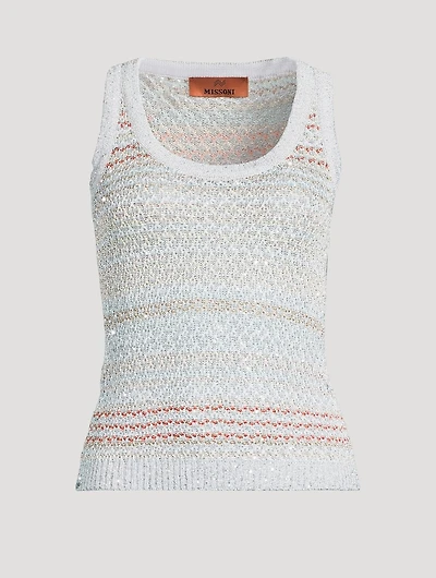 Sequin Mesh Tank Top
