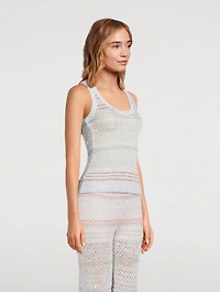 Sequin Mesh Tank Top