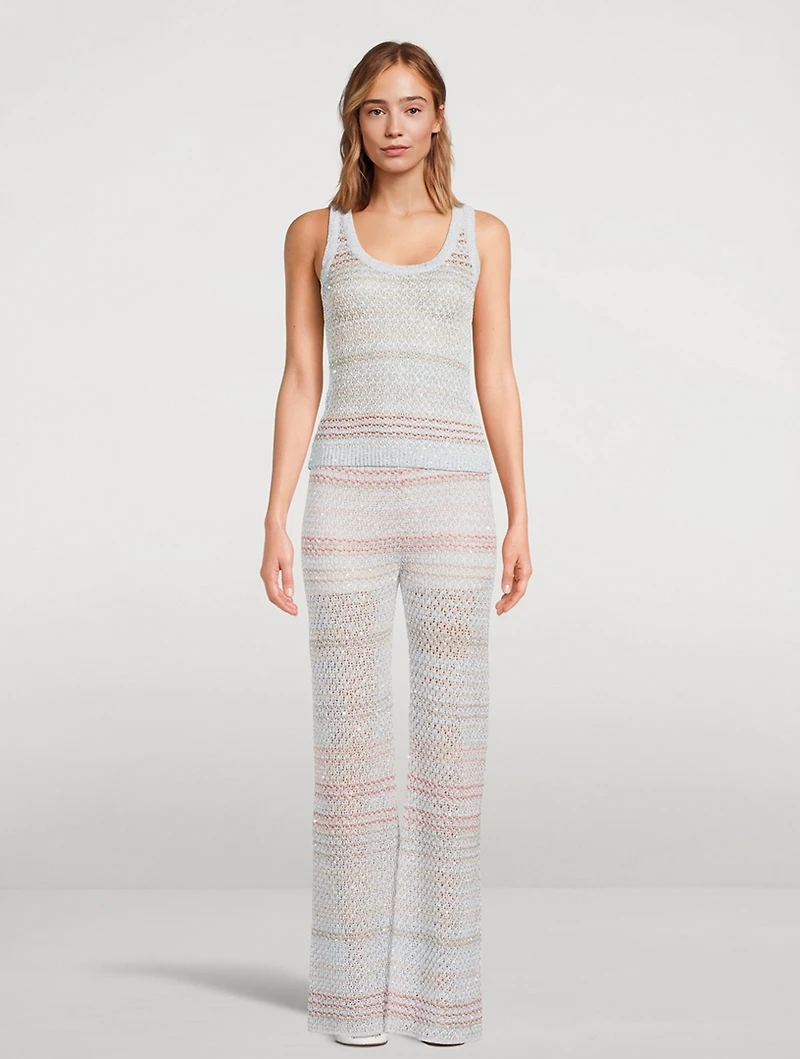 Sequin Mesh Tank Top