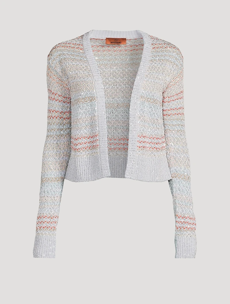 Sequin Mesh Cardigan