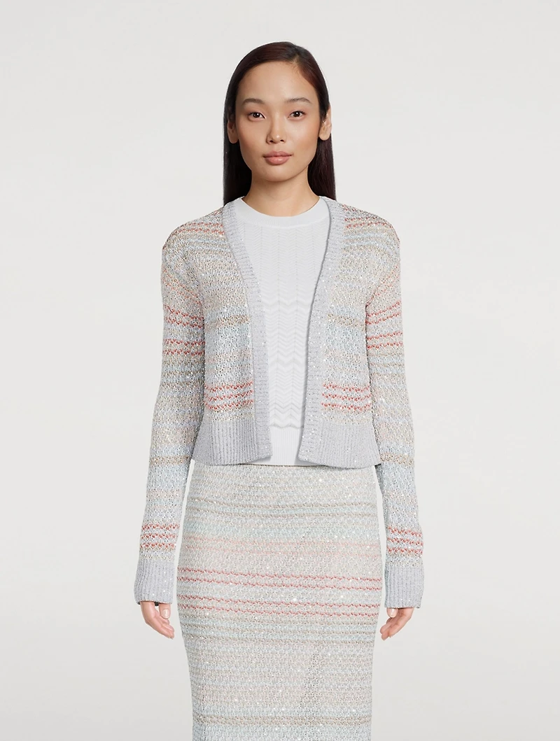 Sequin Mesh Cardigan
