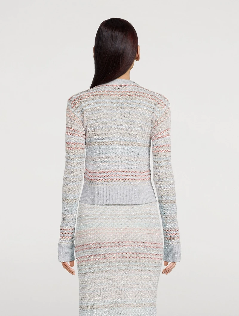 Sequin Mesh Cardigan