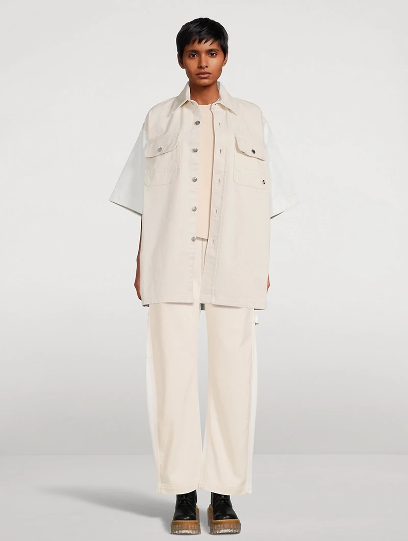 Oversized Denim Utility Shirt