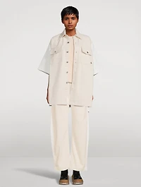 Oversized Denim Utility Shirt