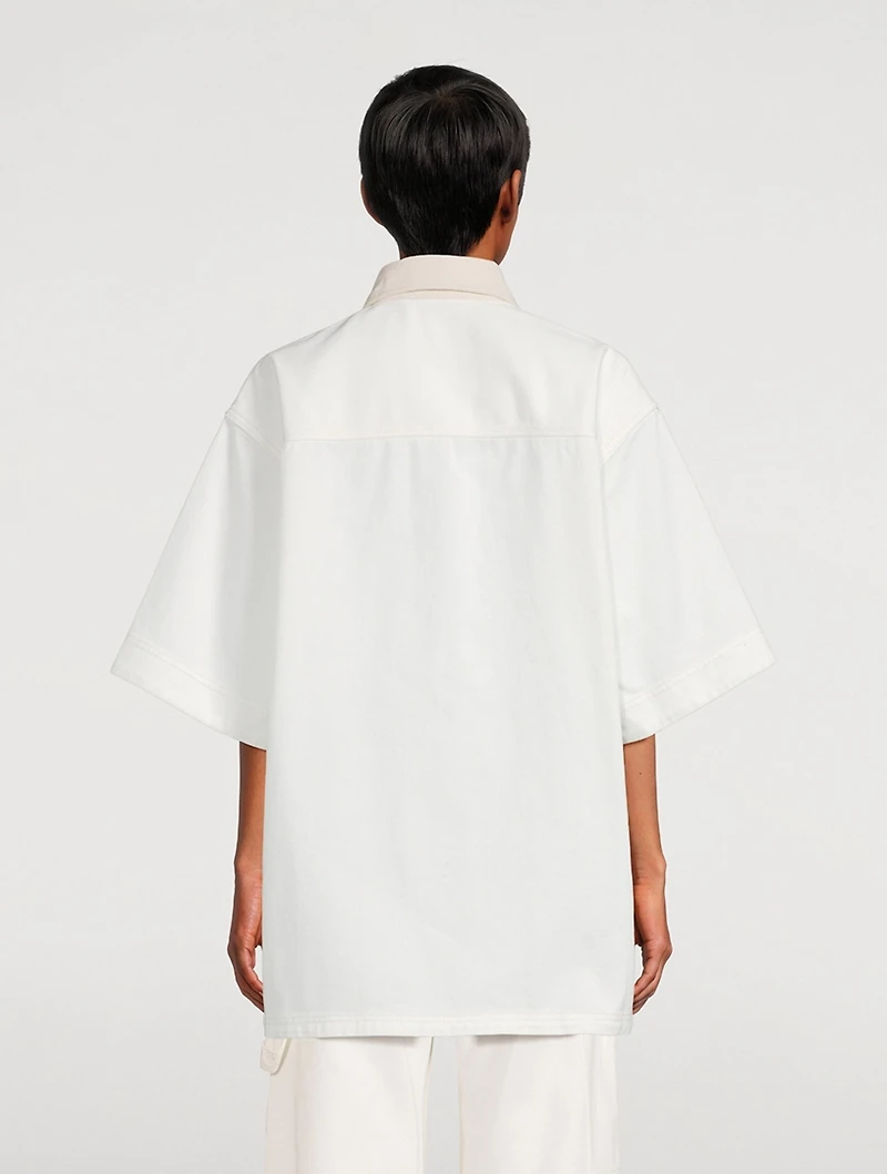 Oversized Denim Utility Shirt