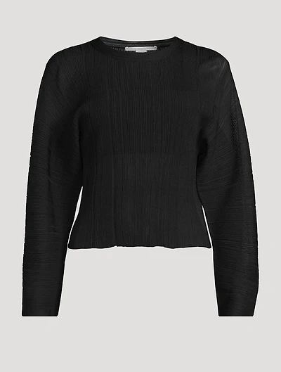 Plisse Pleat Knit Top