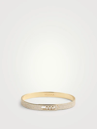 Move Noa 18K Gold Pavé Diamond Bangle
