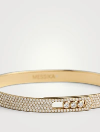 Move Noa 18K Gold Pavé Diamond Bangle