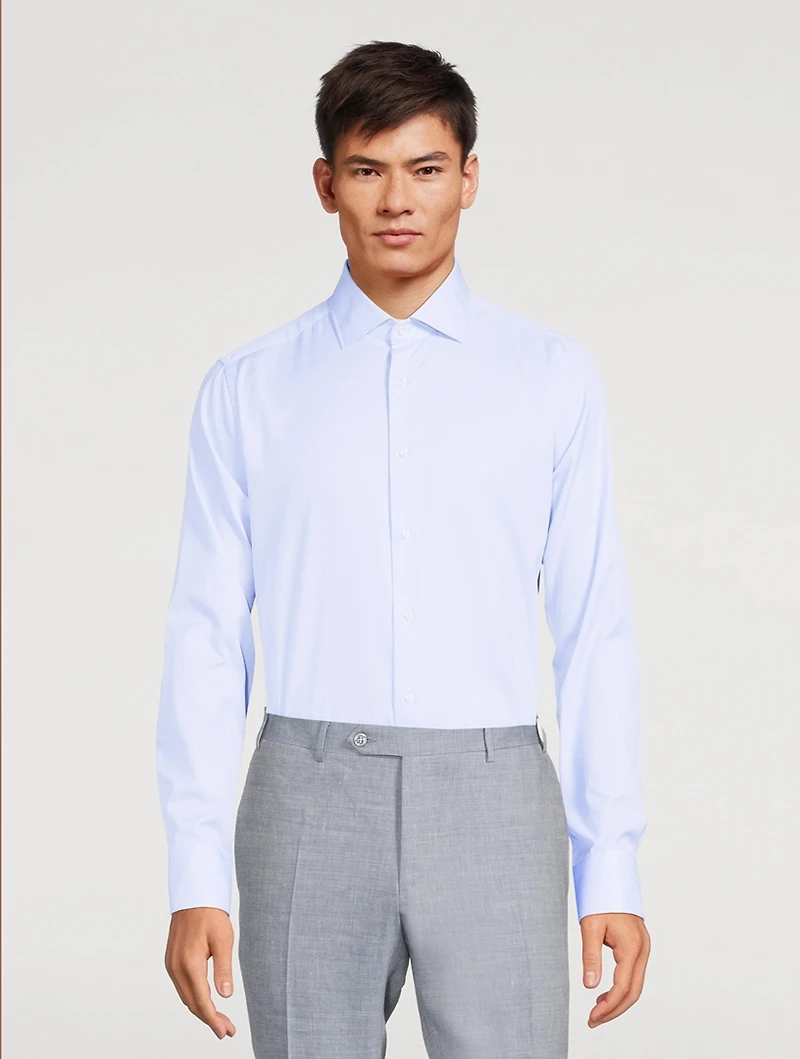Cotton Long-Sleeve Dress Shirt