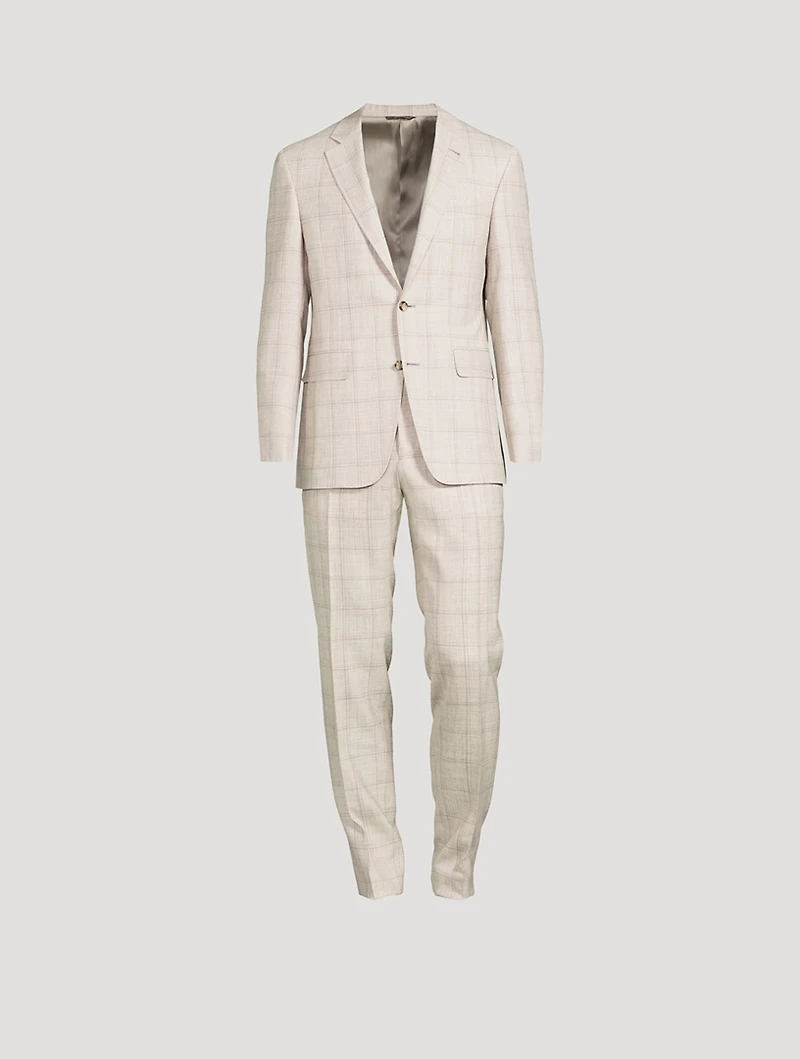 Wool Silk And Linen Two-Piece Suit