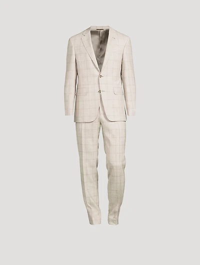 Wool Silk And Linen Two-Piece Suit