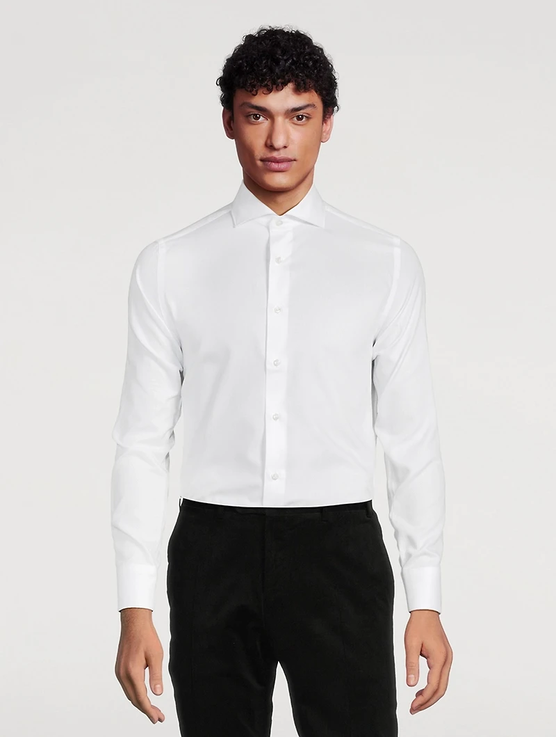 Cotton Textured Dress Shirt