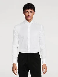 Cotton Textured Dress Shirt