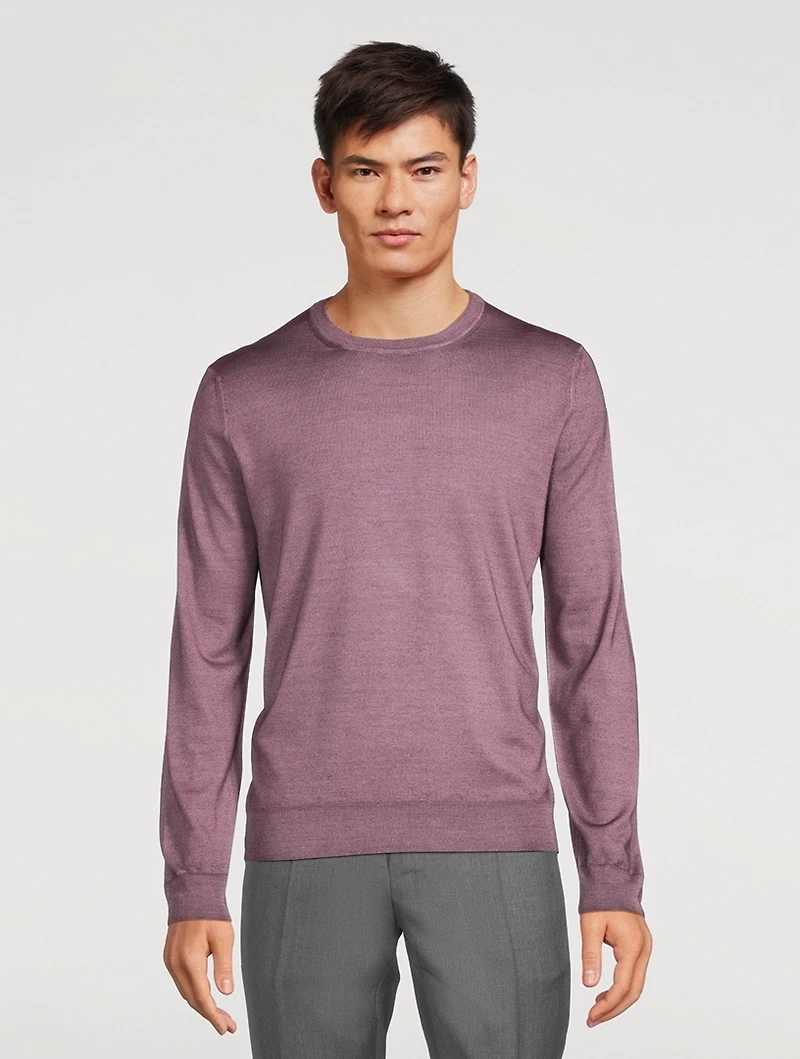 Wool And Silk Crewneck Sweater