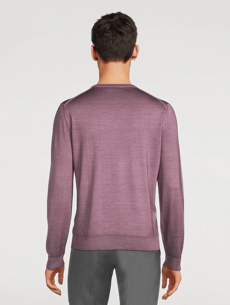 Wool And Silk Crewneck Sweater
