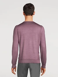 Wool And Silk Crewneck Sweater