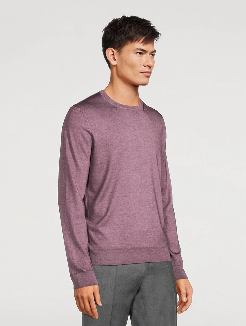 Wool And Silk Crewneck Sweater