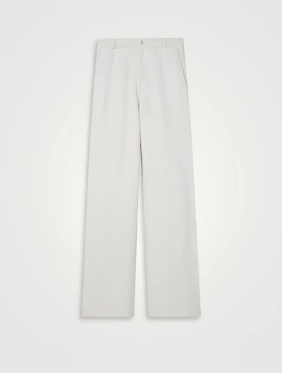 Tailored Cashmere Wide-Leg Trousers