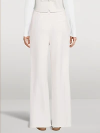 Tailored Cashmere Wide-Leg Trousers